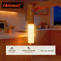 1/2PCS LED Night Light Motion Sensor Lamp ABS Wood Grain Wall Lights Rechargeable Magnetic for Bedroom Bedside Stairs Hallway