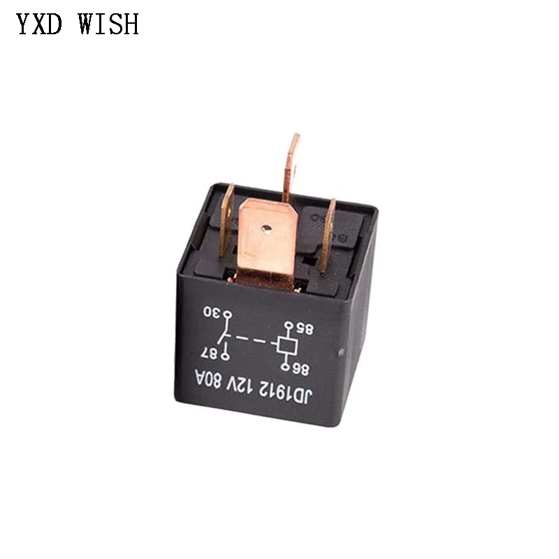 DC 12V/24V Waterproof Car Relay 4 Pin 5 Pin Automotive Relays 80A For Head Light Air Conditioner With Relay Socket