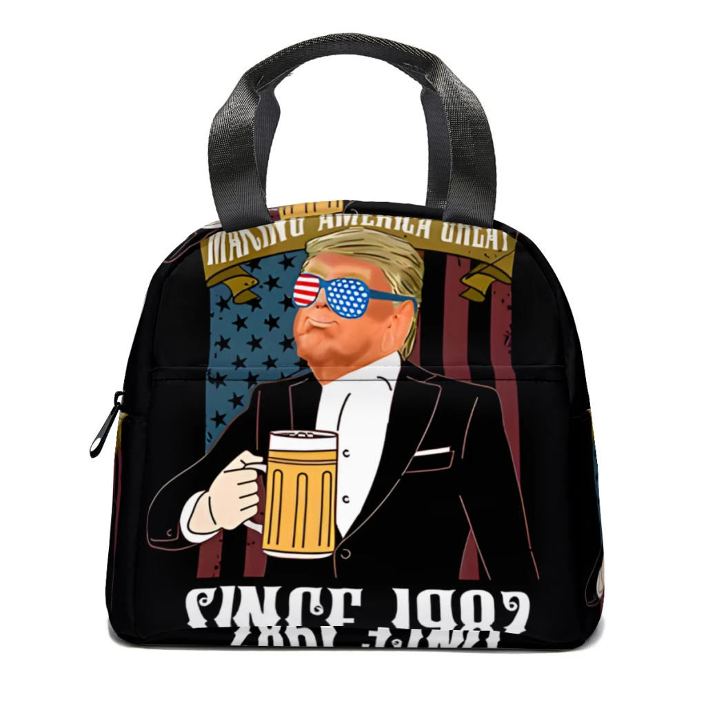 

40Th Birthday Making America Great 1982 40 Years Old Portable Lunch Bag Food Thermal Box Durable Cooler Lunchbox with