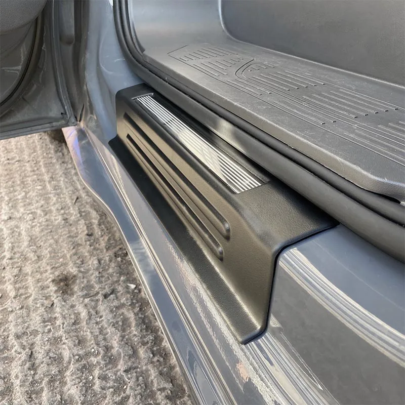 

2pcs Door Sill Protector For Volkswagen T7 Door Greeting Step Door Threshold Decorative Protection Pad With Adhesive Tape
