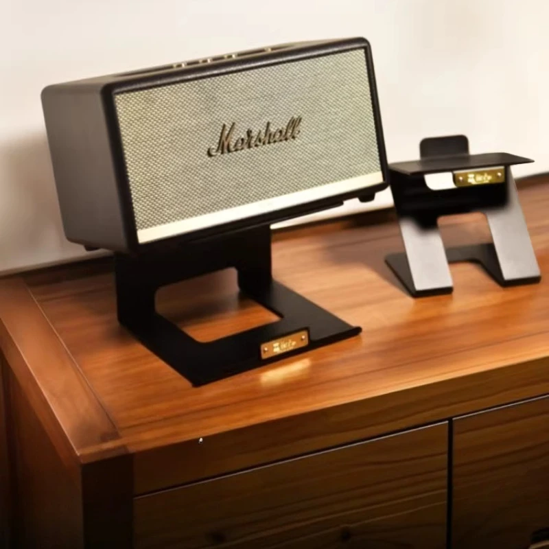 Metal Speaker Isolation Stand, Vibration Damping Base for Bluetooth Bookshelf Speakers, Home Audio Rack for Bedroom Studio