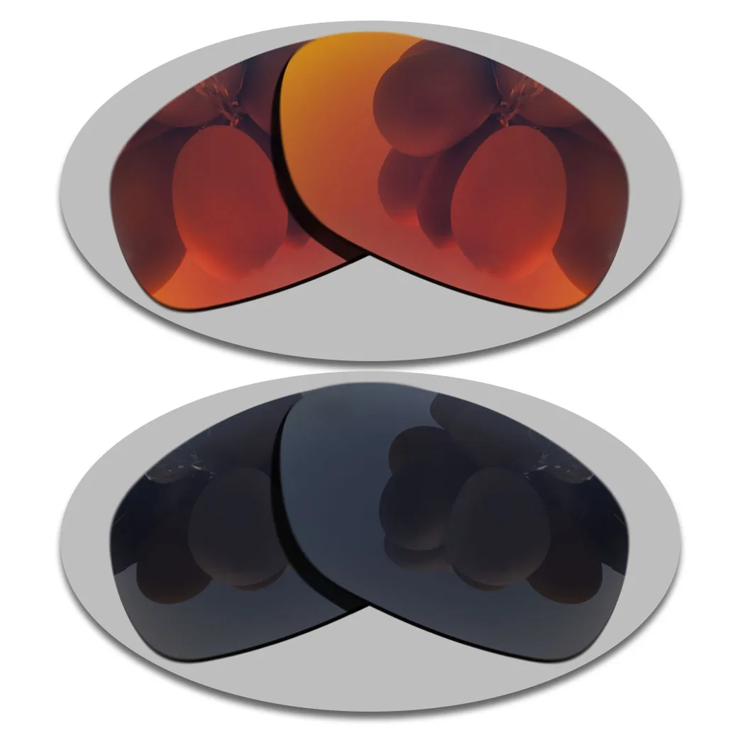 

Fire Red&Grey Black Lenses Replacement For-Oakley TIGHTROPE Polarized Sunglasses