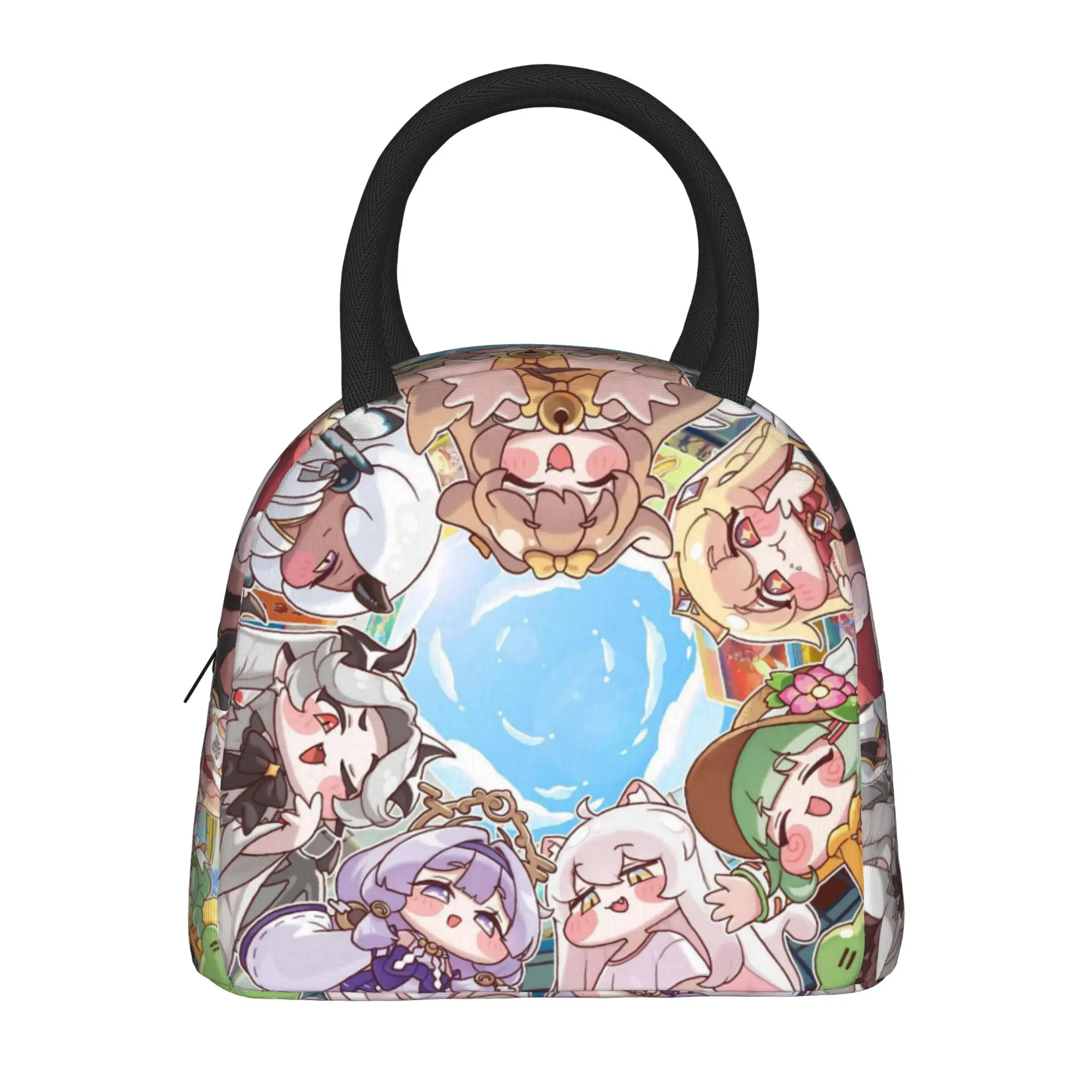 Lunch Box Trickcal C-Chibi Go Games Accessories  Storage Food Box INS Trendy Thermal Cooler Lunch Box For School