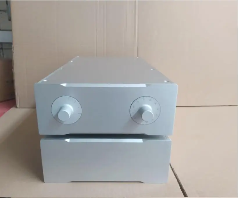 الفضة كامل الألومنيوم مكبر للصوت الضميمة ، Preamp الشاسيه ، PSU الحال ، لتقوم بها بنفسك ، 2309