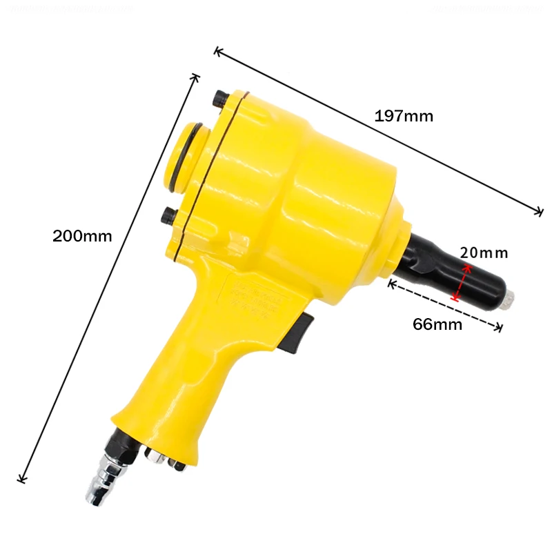 VALIANTOIN Pro Air Riveter Pneumatic Pistol Type Pop Rivet Gun Air Power Operated Riveter For Furniture Wood Sofa Woodworking