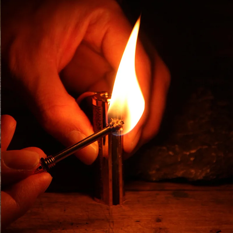HONEST Outdoor Match Multifunctional Camping Lighter Waterproof Portable Lighter Waterproof Metal Outdoor Survival Tool