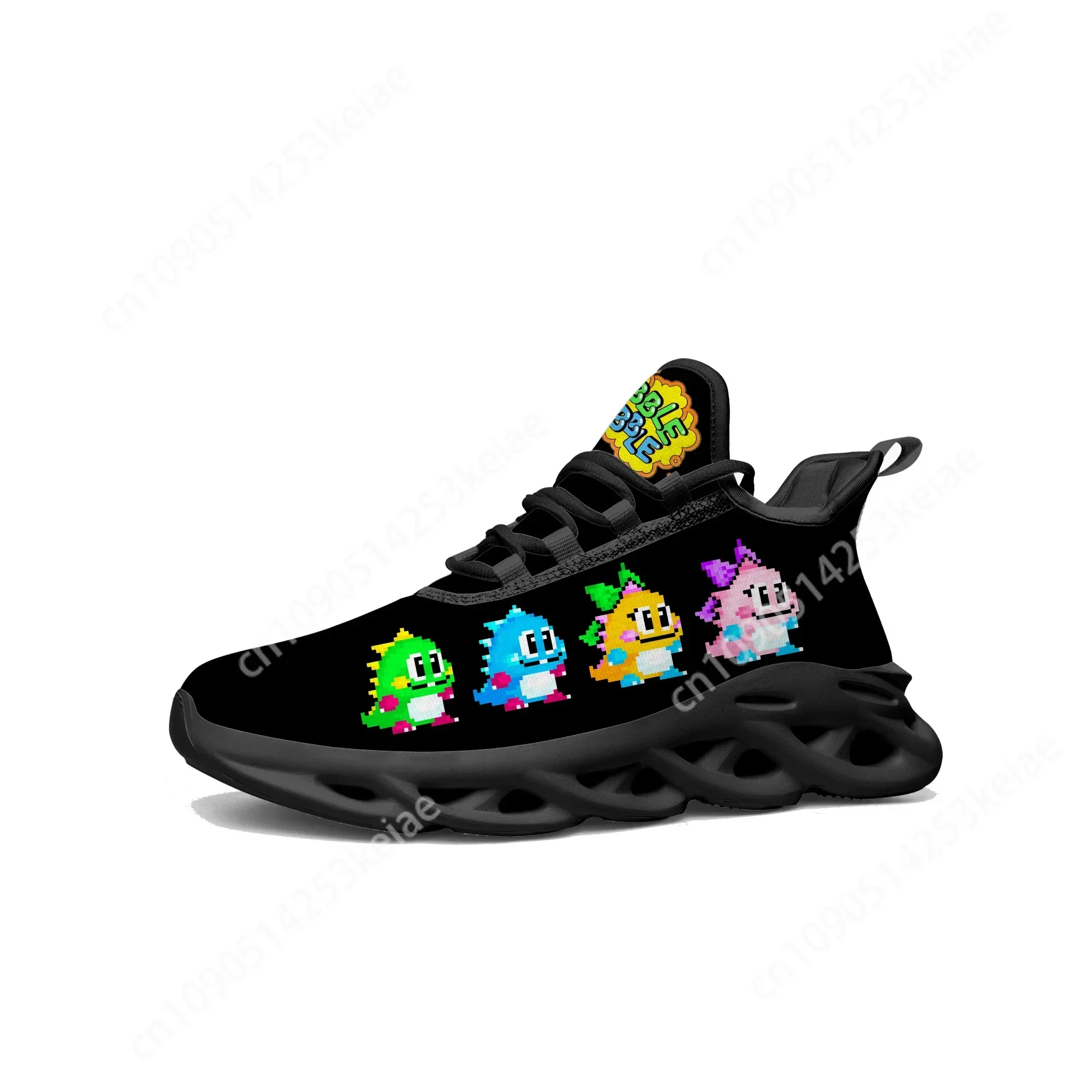 Bubble Bobble Flats Sneakers Hot Cartoon Game Mens Womens Teenager Sports Running Shoes High Quality Tailor Made Lace Up Shoes