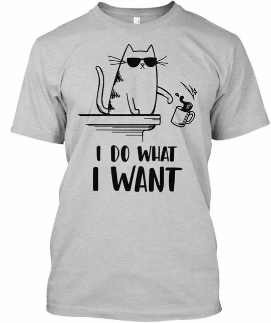 تي شيرت Cat I Do What I Want مقاس S إلى 5XL #1