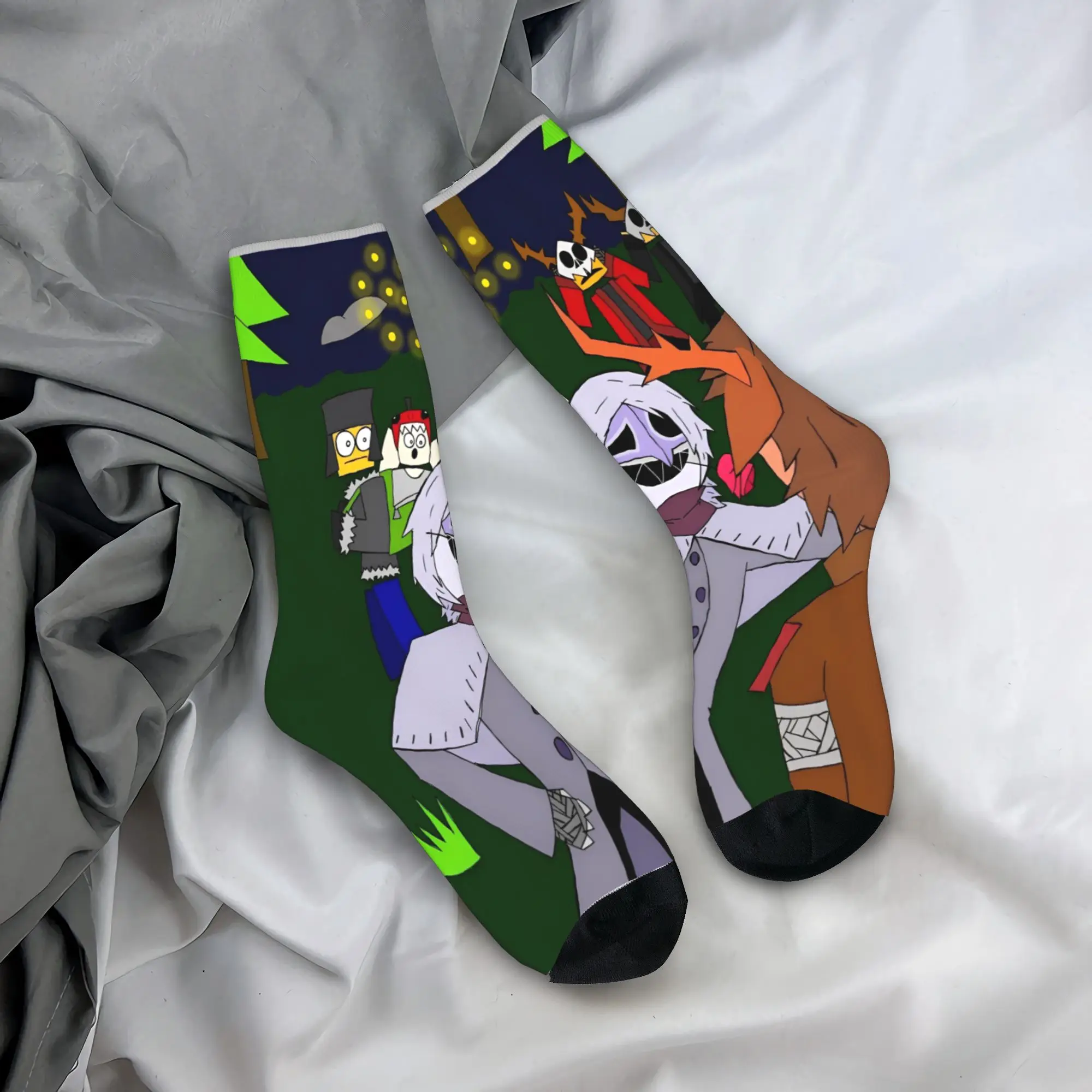 99 ليلة في الغابة لعبة جوارب تصميم الترفيه الجوارب الخريف المضادة للانزلاق الجوارب زوجين الدراجات تنفس الجوارب