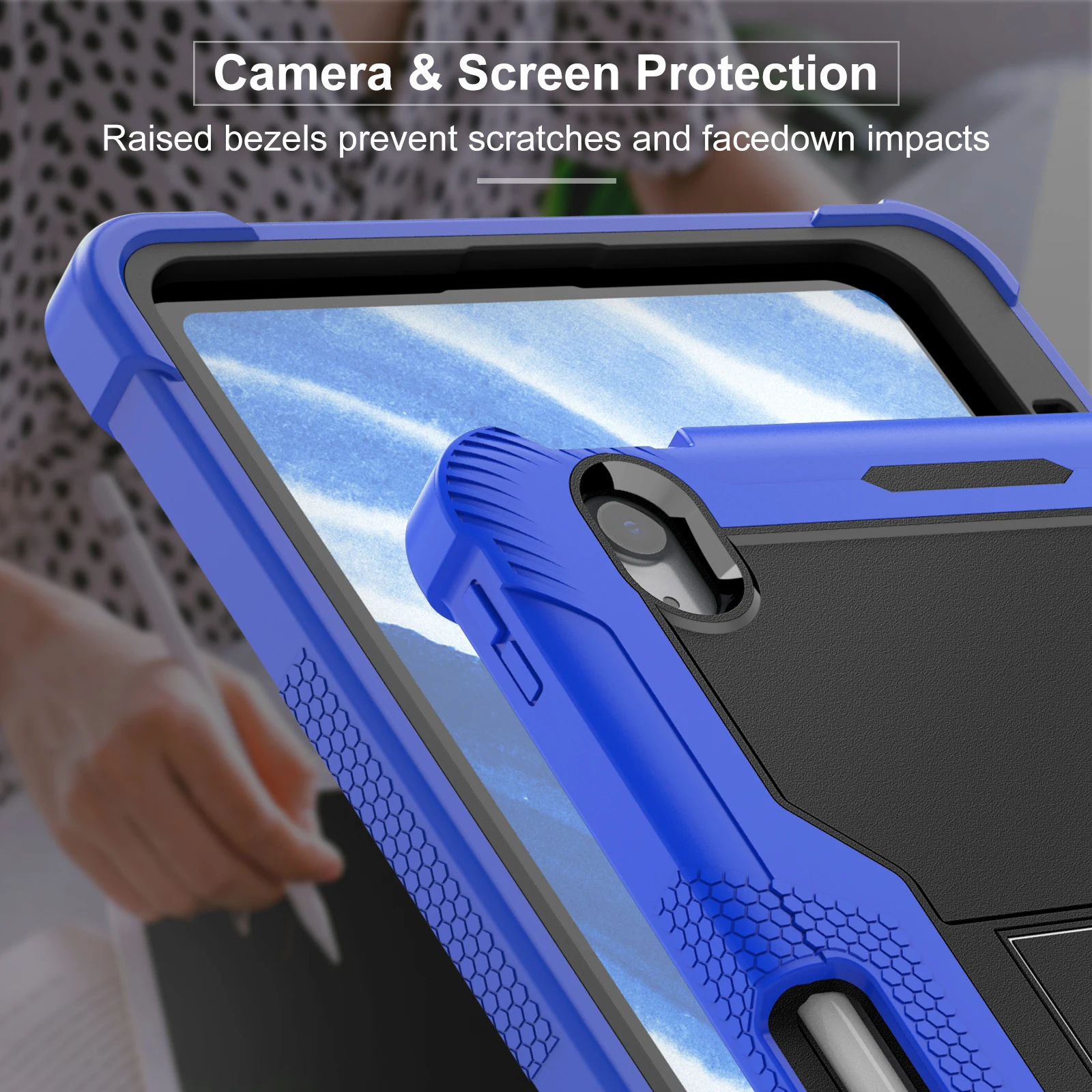 حافظة لجهاز iPad Air 5 Air 6 A16 11th Pro 11 Air 13 Armor Stand مقاومة للصدمات لجهاز iPad 10.5 10.2 9th 8th 6th 5th 9.7 Mini 7 6 #3