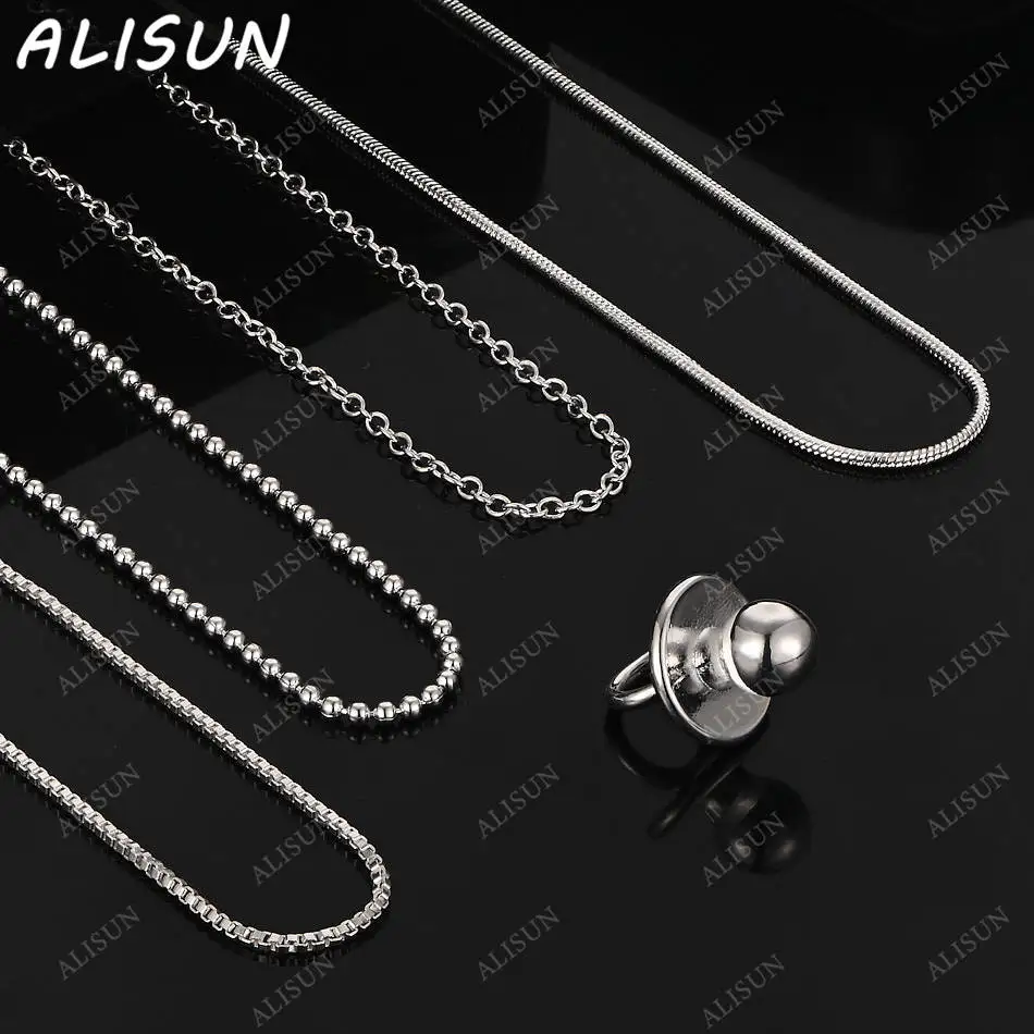 

ALISUN 40-75cm 925 Sterling Silver Design Pendant Necklace For Women Men Anniversary Gift Popular Wild Fashion Romantic Jewelry