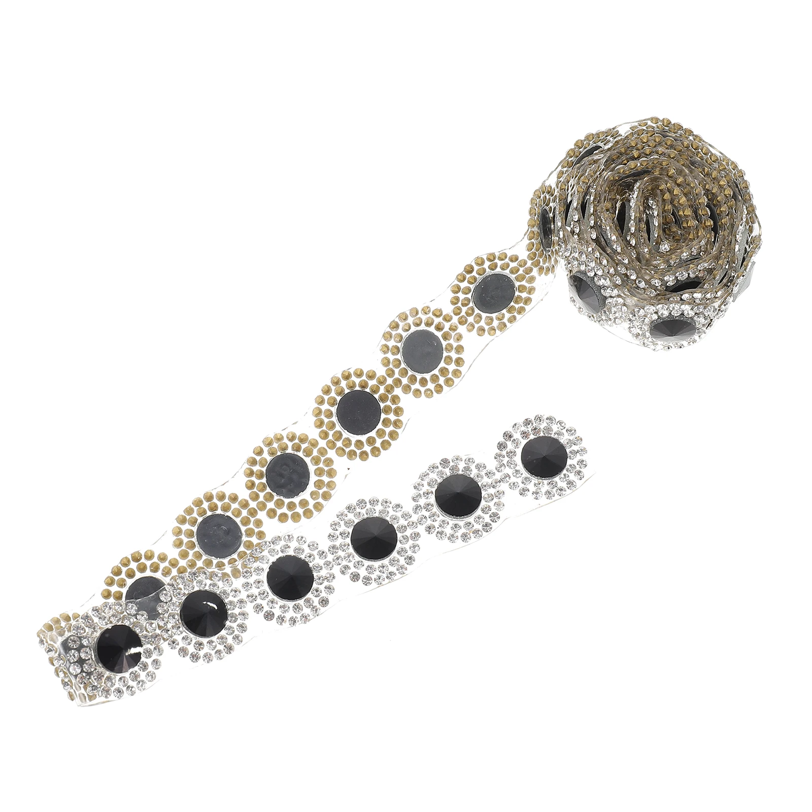

1pc Rhinestone Diamond Bling Ribbon Crafts Making Material Sparkling Glass Design Cuttable Durable Decoration Clothes Phone Gift