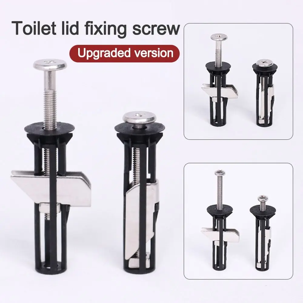 2Pcs Heavy Duty Toilet Seat Fastener Bolt Kit Universal Stainless Steel Toilet Seat Bolts Expansion Screw