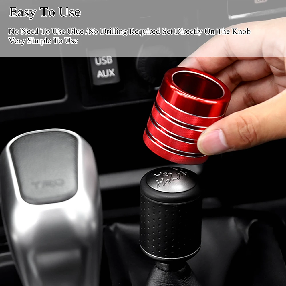 سيارة 4WD والعتاد التحول المقبض الديكور غطاء الكسوة مركز وحدة التحكم فرملة اليد رافعة غطاء ل 4 عداء TRD 2010-2023 الملحقات الداخلية