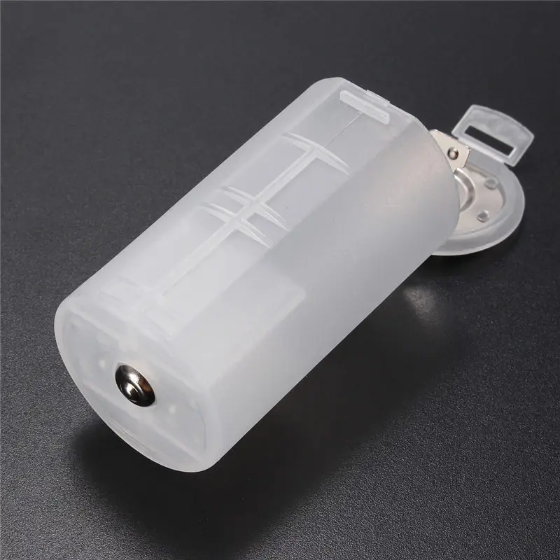 5Pcs 2 AA to D Size Battery Adapter Parallel Holder Case Conversion  Box Adaptor Converter Switcher Translucent White Wholesale