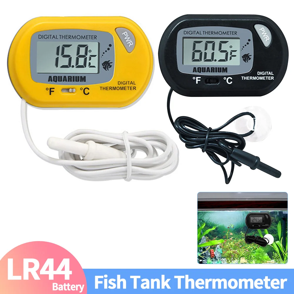 Fish Tank LCD Digital Aquarium Thermometer Temperature Water Meter Aquarium Temp Detector Fish Alarm Pet Supplies Tool Aquatic