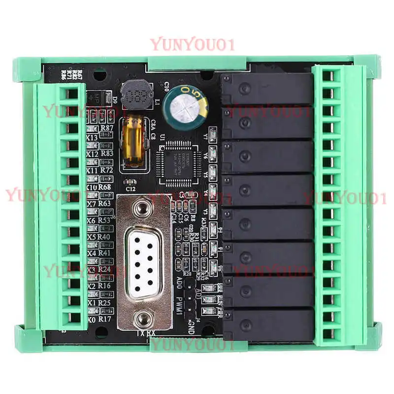 FX2N-20MR-232 5A DC24V Power PLC Board with Shell Relay Output Module 12 in 8 Out High-Speed Counting Analog Input 2AD 0-10V