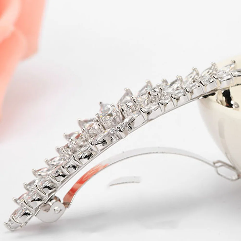 

Заколка для волос со стразами, цветочный дизайн с кристаллами, элегантная заколка, свадебные аксессуары для волос невесты, элегантная заколка, женский головной убор