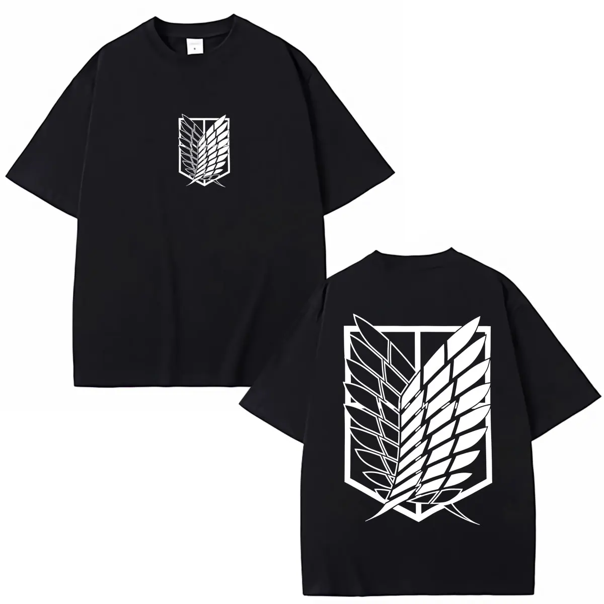 camiseta-classica-anime-attack-on-titan-mikasa-ackerman-eren-jaeger-com-logo-asas-da-liberdade-camisetas-de-algodao-soltas-para-homens-e-mulheres