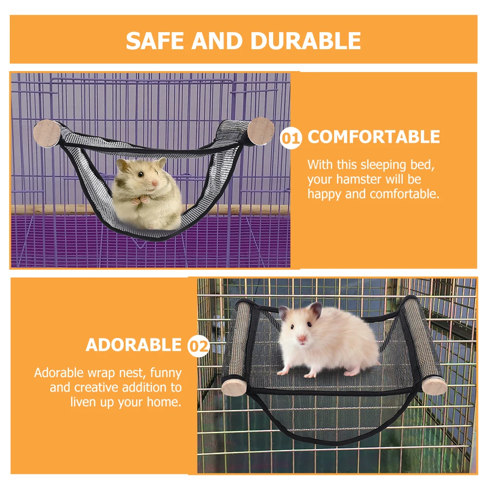 

Pet Hanging Nest Mesh Hammock Hamster Bed Hideout Small Guinea Pig Accessories Ferret Petssmall pet hammock cat wall shelves