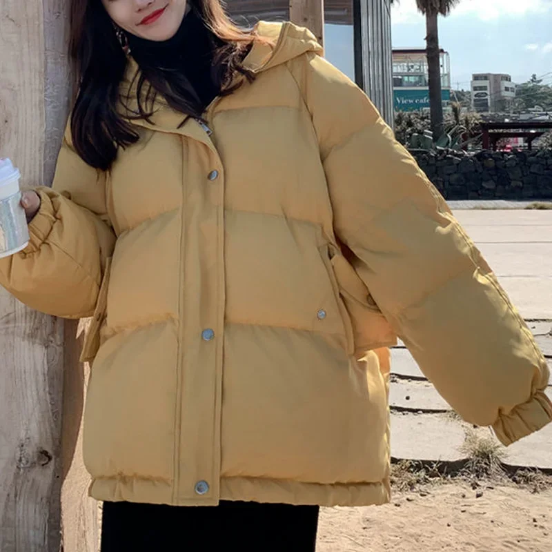 2021 New Short Winter Jacket Women's Oversized Parka Warmth Thick Cotton Coat Loose Hooded Thickened Women's Winter Jacket
