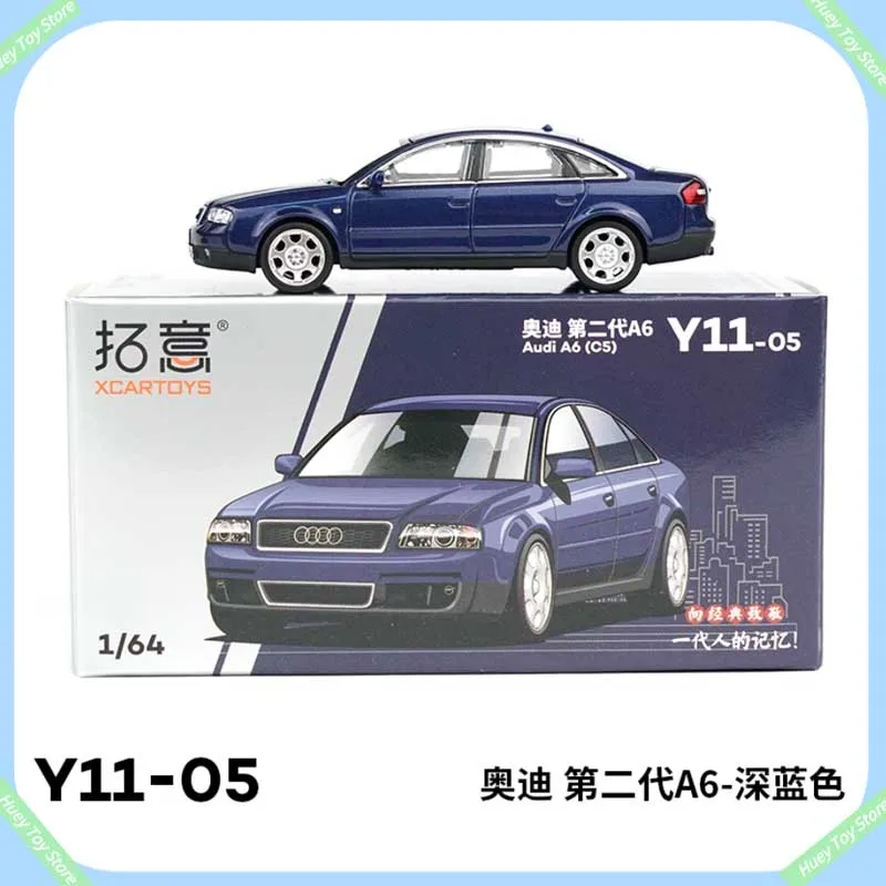 

Модель автомобиля из сплава Tuoyi Xcartoys 1/64, второе поколение A6, темно-синяя модная коллекция, украшение для рабочего стола, праздничный подарок