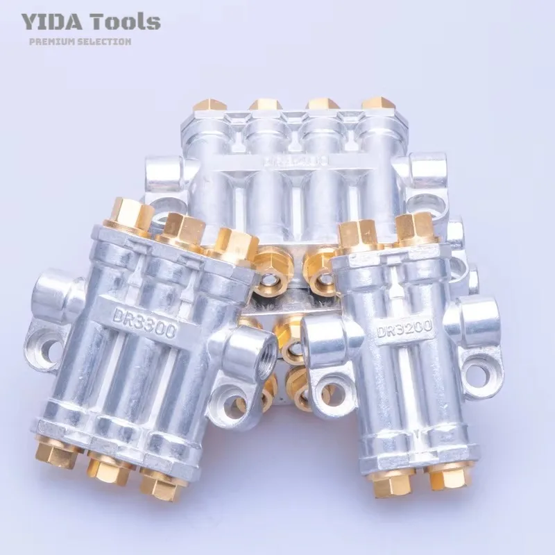 YIDA 2-10 Ways Grease Distributor, Quantitative Lubrication Metering Device, Oil Grease Output Pressure Relief Distributor