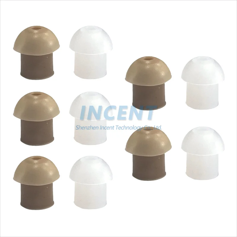 

VOIONAIR 10sets Silicone Rubber Mushroom Replacement EarTips Earbud Compatible for Radio Surveillance Acoustic Tube Earpiece