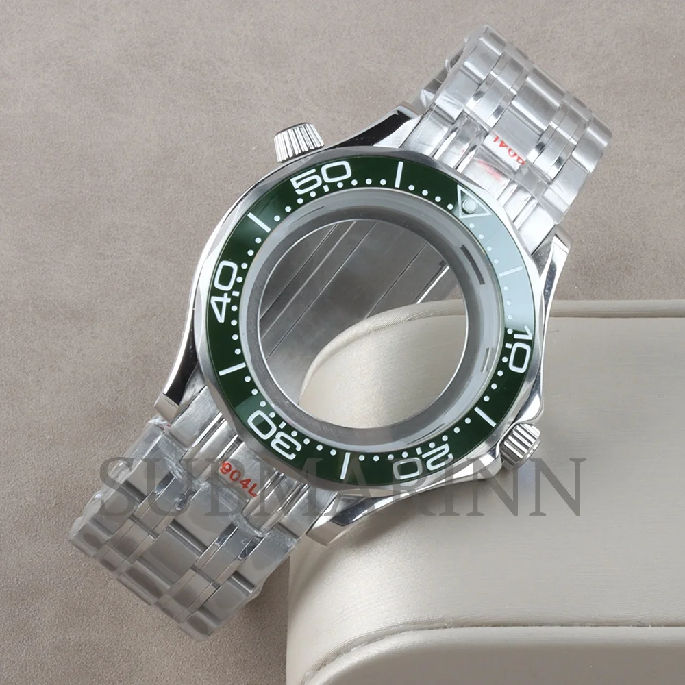 NH35 Case Bracelet 41mm Watch Case Waterproof 316L Stainless Steel FIT Seiko NH35 NH36 Movement 31mm Dial Seamaster 300 Case image 3