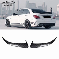 For Mercedes Benz C-Class W205 C43 C63 AMG 2014 - 2018 2019 Carbon Fiber Rear Side Front Air Outlet Diffuser Spoiler