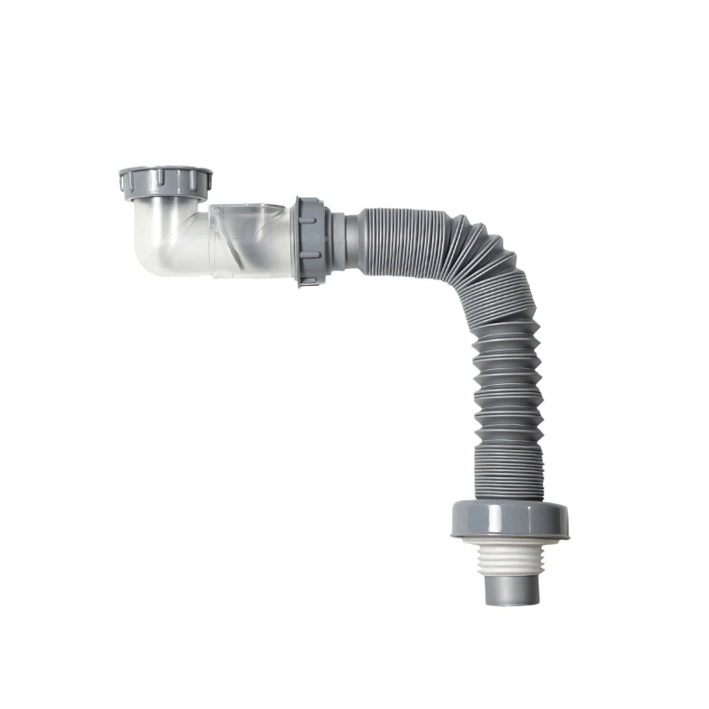 

ABS Construction Kitchen Sink Drain Hose Set Anti odour Filter Prevents Blockage Garbage Filtration Seal Storage