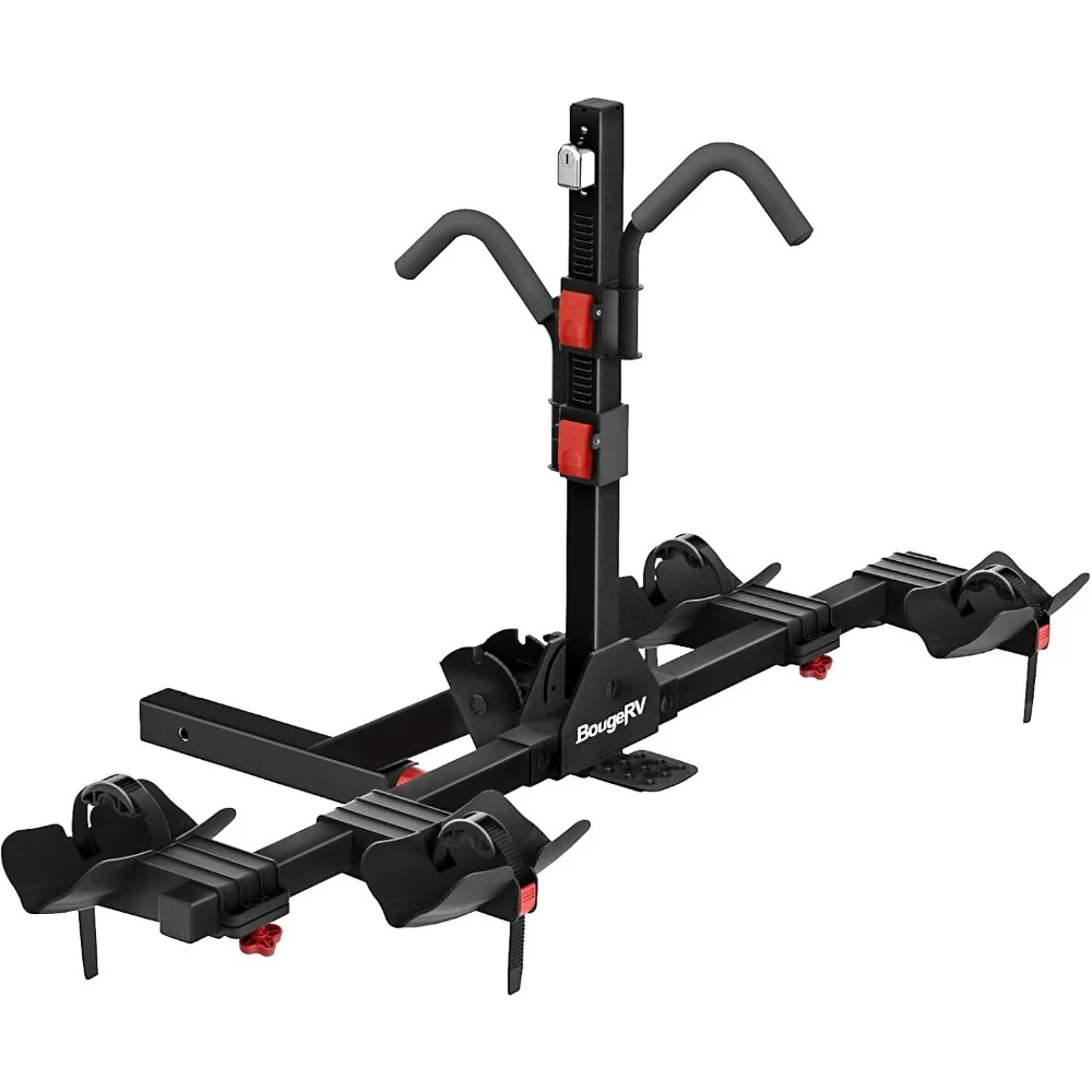 

Platform Hitch Bike Rack 2'' with Dual Lock for SUV Truck, Fit 2 Bikes, Hitch Bike Carrier Rack Easy Use, Tilting & Foldable