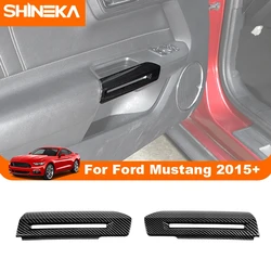 ABS Carbon Fiber Gate Door Handle Decoration Cover Trim for Ford Mustang 2015 2016 2017 2018 2019 2020 Car Interior Accessories