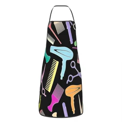 Salon Hair Dressing Tool Pattern Kitchen Chef Cooking Baking Apron Women Men Hairdresser Barber Gift Tablier Cuisine Gardening