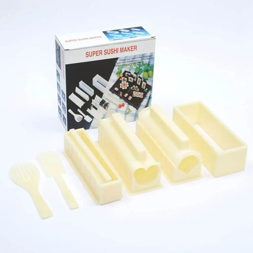 Professional Sushi Making Kit For Home Use Rice Ball Mold Tool Set Kitchen Gadgets Plastic Roller Equipment Perfect Shape