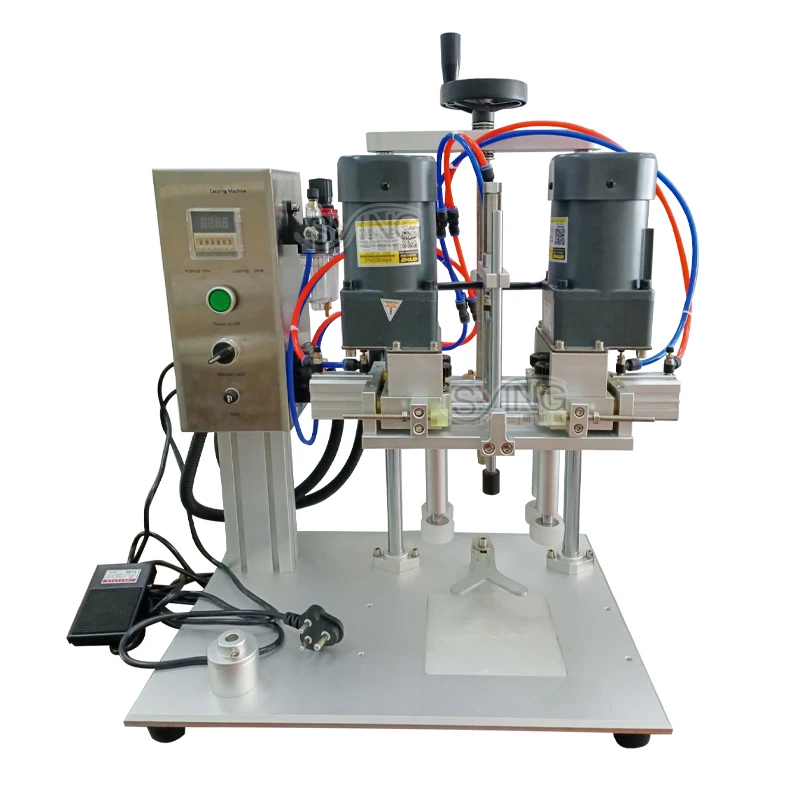 6120 Semi Automatic Plastic Glass Bottle Cover Screw Capping Machine