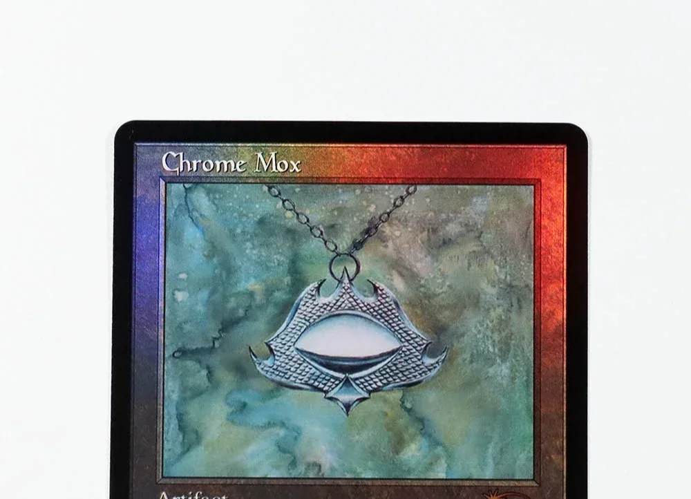 (Chrome Mox) Holo/Foil TCG بطاقات الوكيل السحري لعبة سوداء عالية الجودة لوحة تجميع الوكيل لعبة سطح السفينة بطاقات التداول
