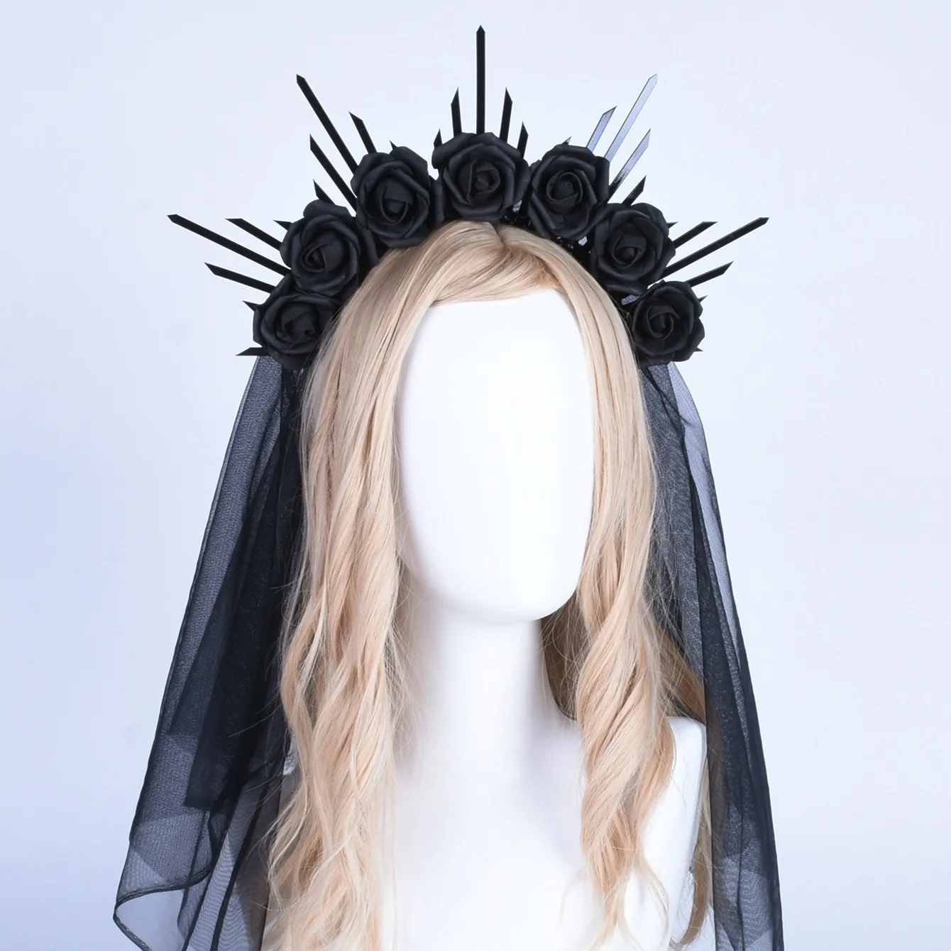 

Lolita Headband Halo Headpiece Cosplay Baroque Tiara Crown Women Goddess Mary Sunburst Hair Accessories