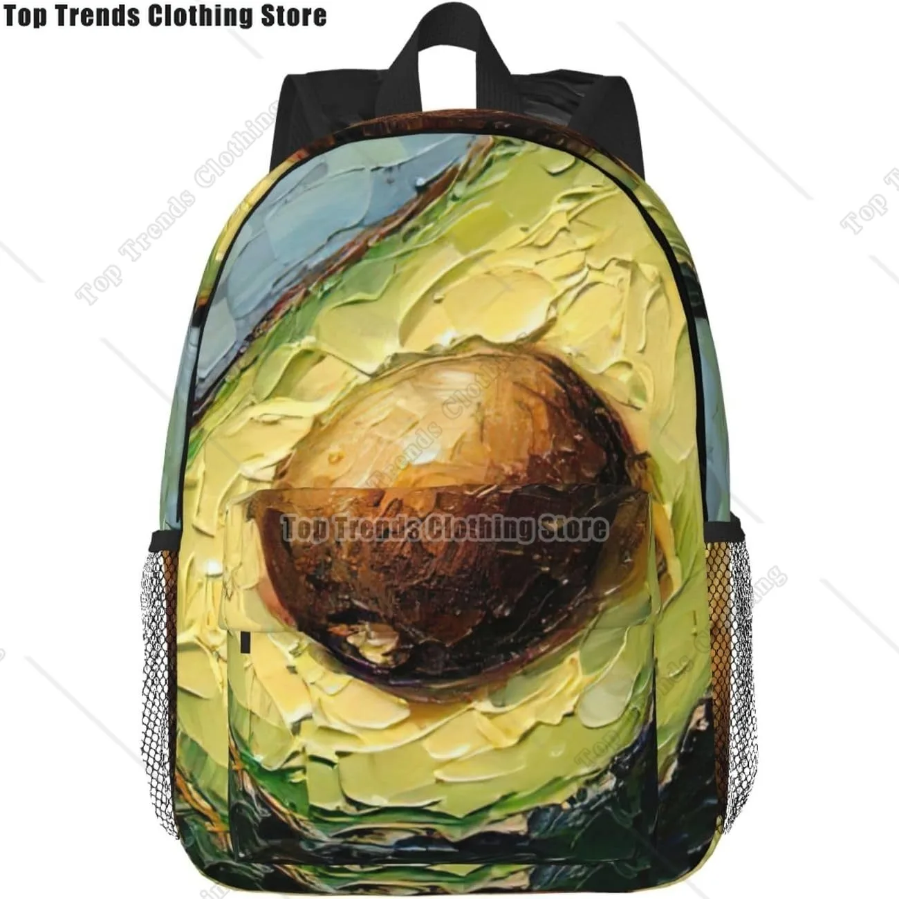 

Avocado Print Versatile Adult Backpack For Work Hiking Waterproof Backpack Laptop Compartment