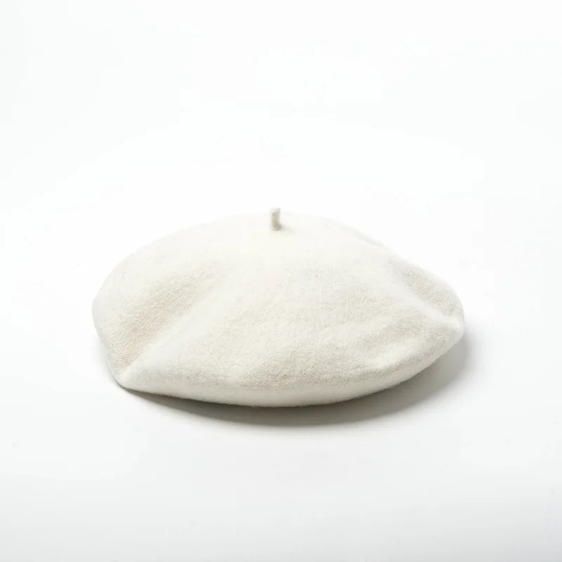 Big Head Wool Beret Women Men Large 60cm Size White Berets  display picture 3