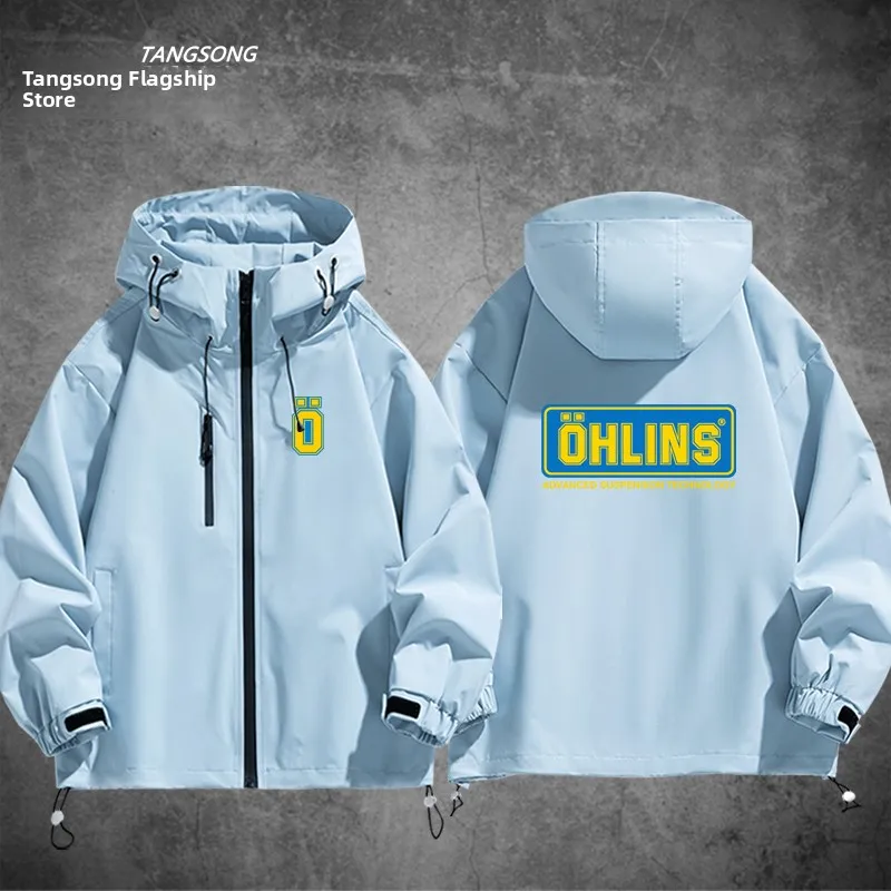 OHLINS Motorcycle Shock Absorber Jacket Modification Men's Women's Trendy Jacket Windproof Polyester Fiber Long Sleeve Zipper... view 4