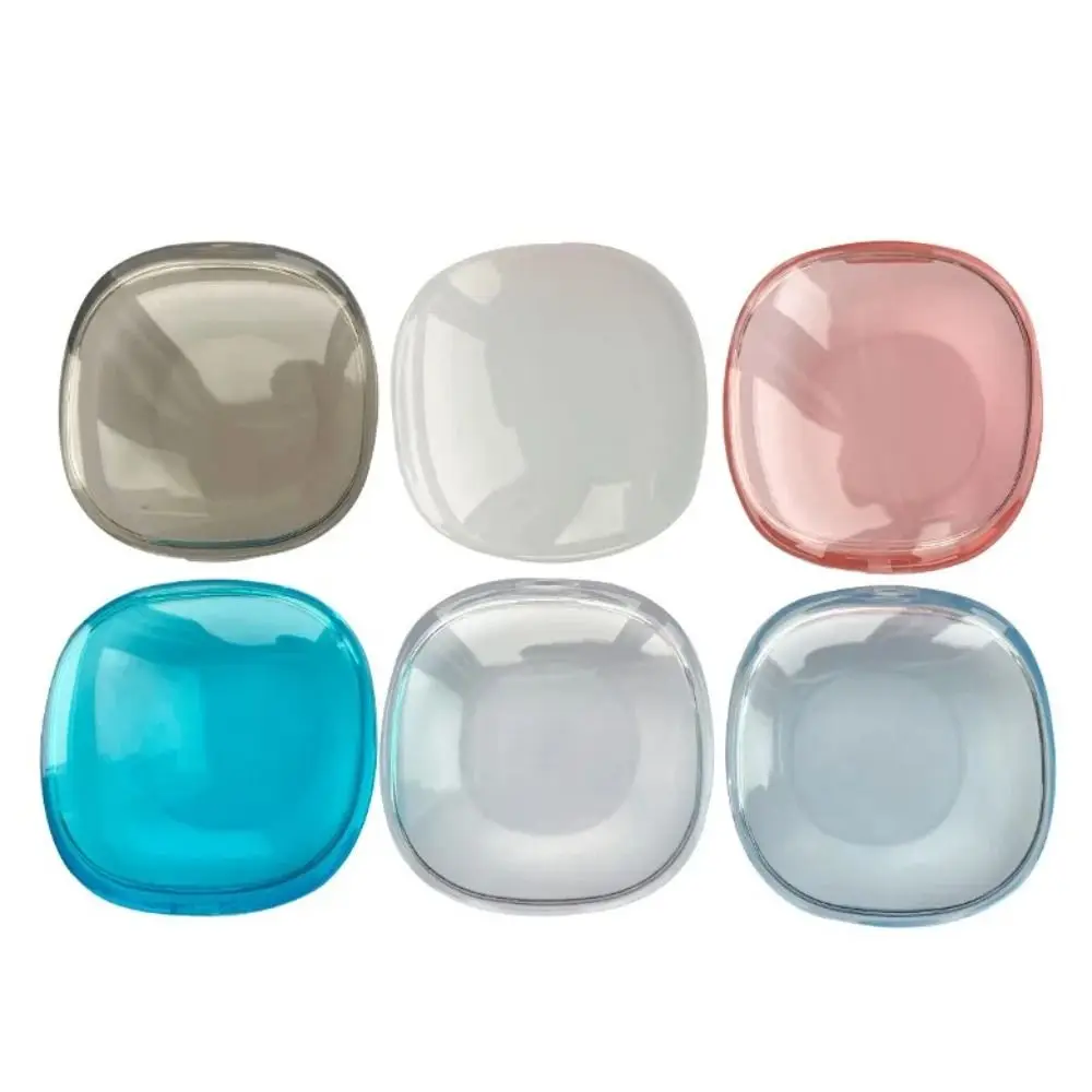 Mini Dental Retainer Box Square Portable Braces Orthodontic Case Denture Holder Transparent False Denture Boxes Dental Supplies