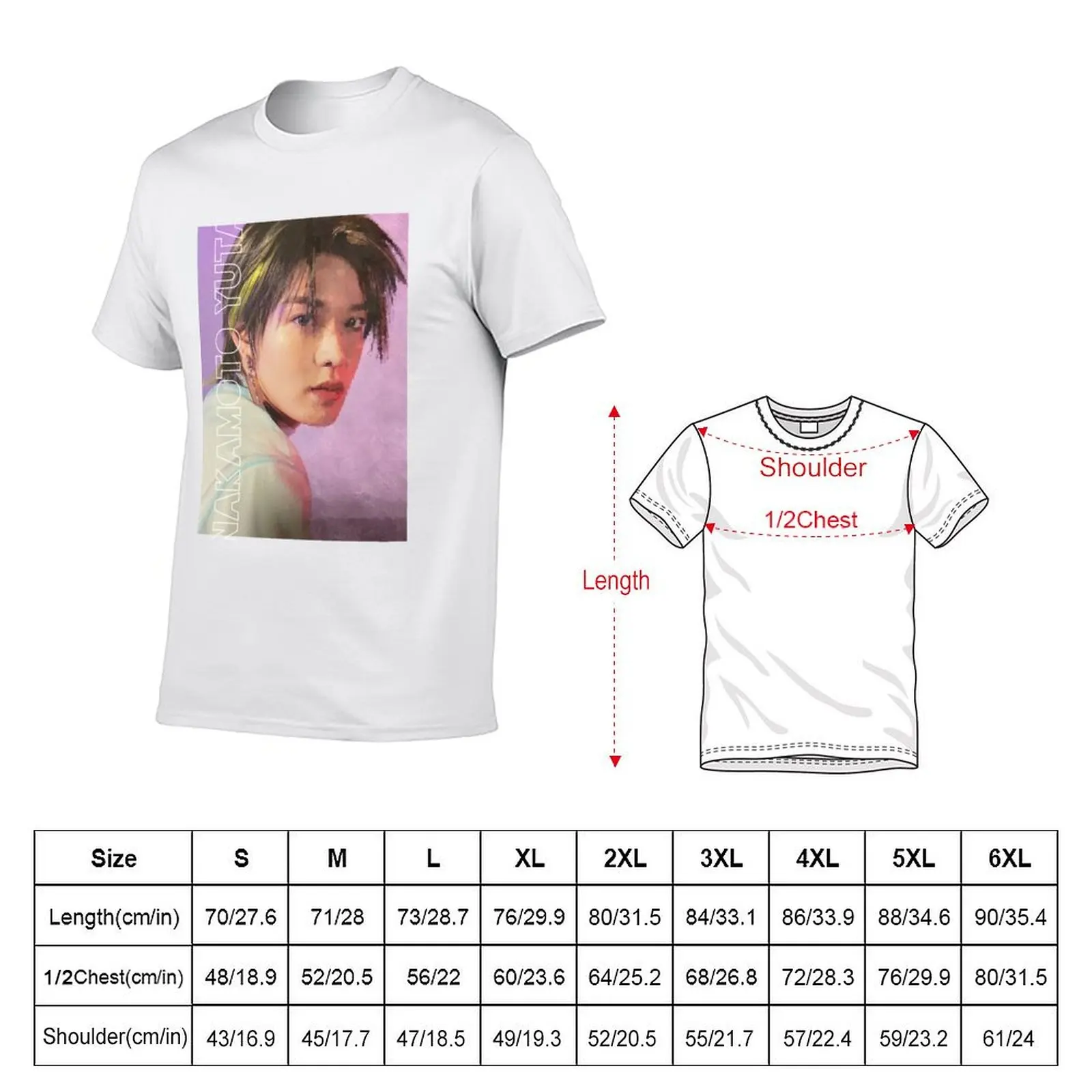 NAKAMOTO YUTA T-Shirt man t shirt graphic t shirts for man pack white T-Shirt