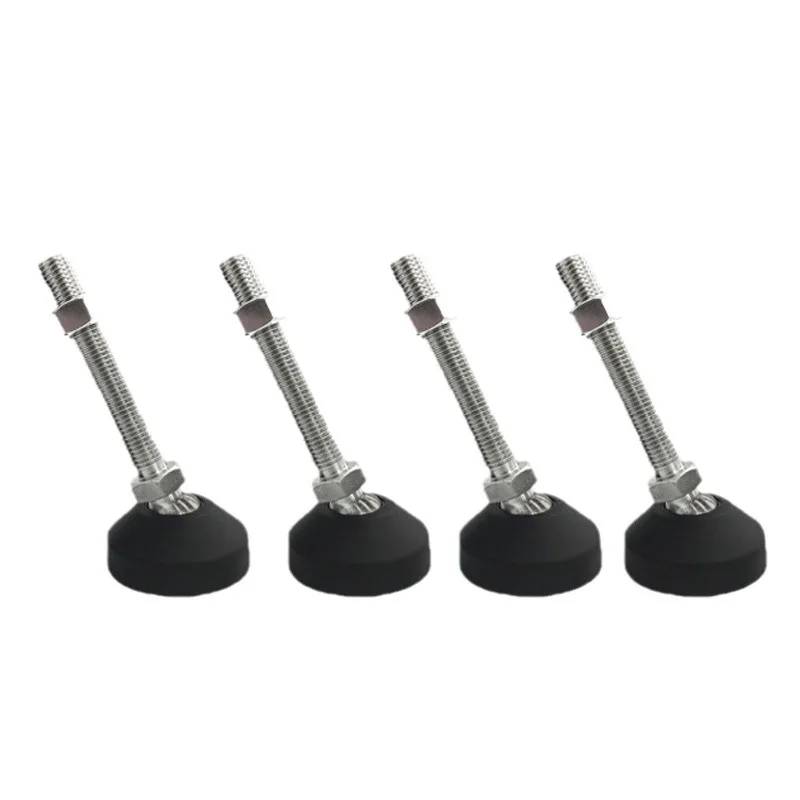 4pcs Adjustable Furniture Levelling Feet M8/M10 Screw Leg Stopper Swivel Base Articulating Lathe Legs Glide Pad Table Chair
