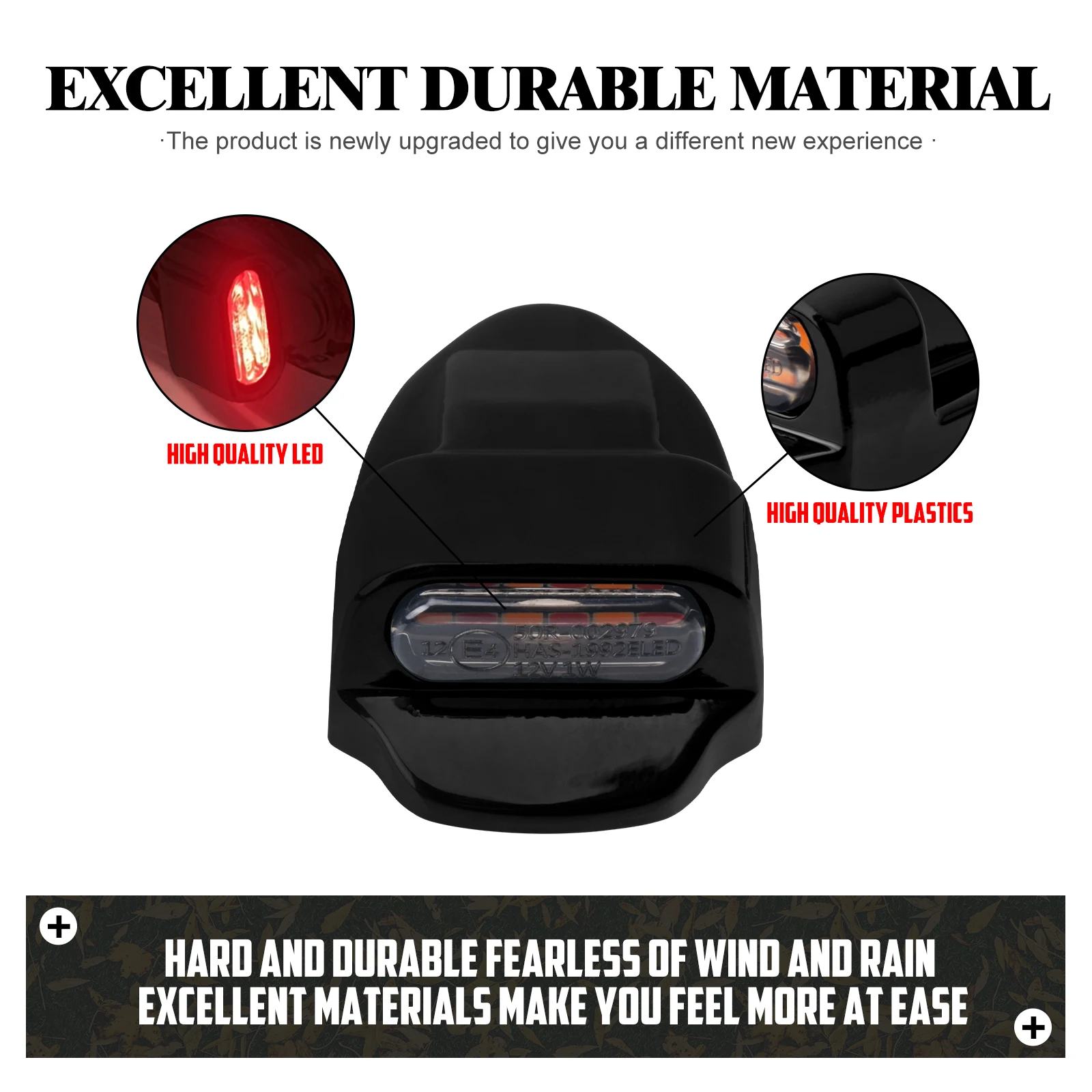 1 زوج بدوره إشارة مؤشر دراجة نارية الخلفية LED 3in1 بدوره مصباح إشارة ل هارلي دينا شارع بوب 2000-2017 سوفتيل 2000-2015 #5