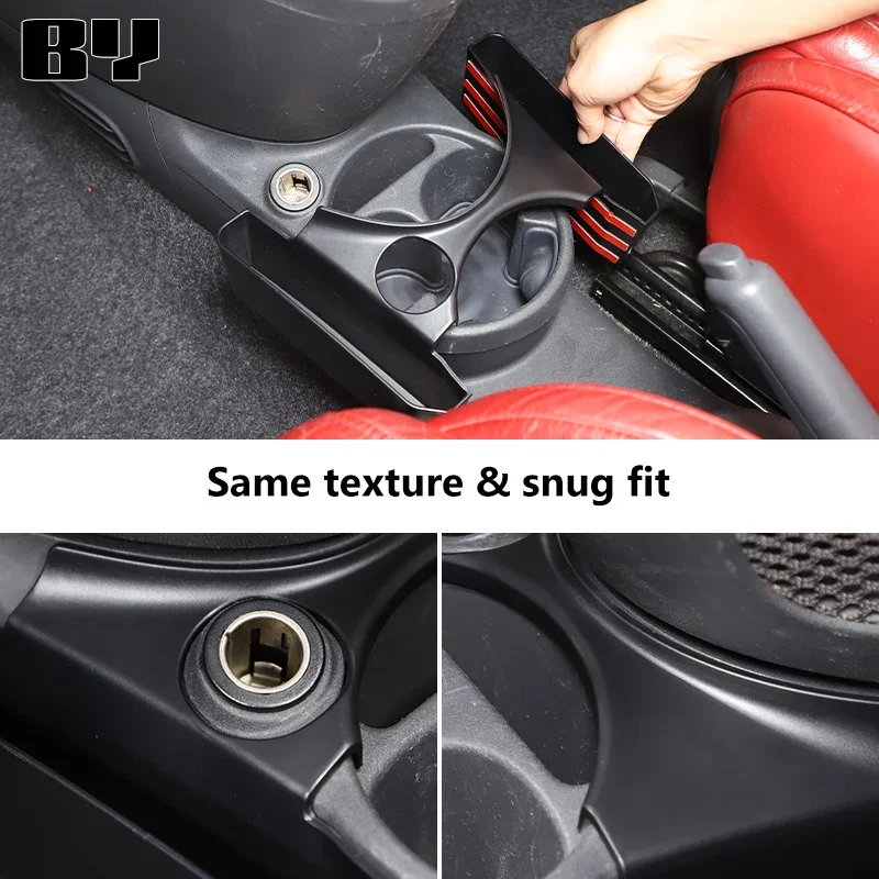 Car Gear Shift Storage Box For Fiat 500 2007-2015 Organizer Stowing Tidying Interior Accessories