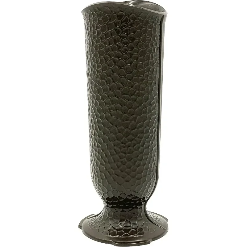 

Lock-in Base. 1 Single Ionic Vase, 10.25" H, 4.0" D Base, Dark Brown, Plastic Replica, NOT Bronze