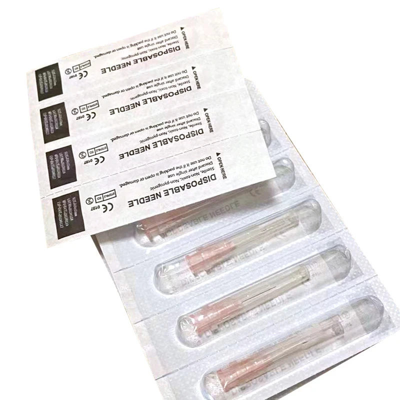 32G 100pcs Sterile Industrial Dispensing Needles, Individually Sealed, Fine Tip for Adhesives, Liquids, Crafts & Lab Application