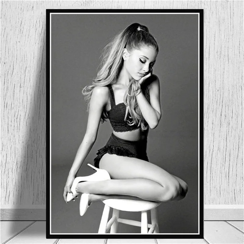 Ariana Grande Sexy Music Singer Poster Canvas Painting Wall Art and Prints Wall Art Picture for Living Room Home Decor Wall Art