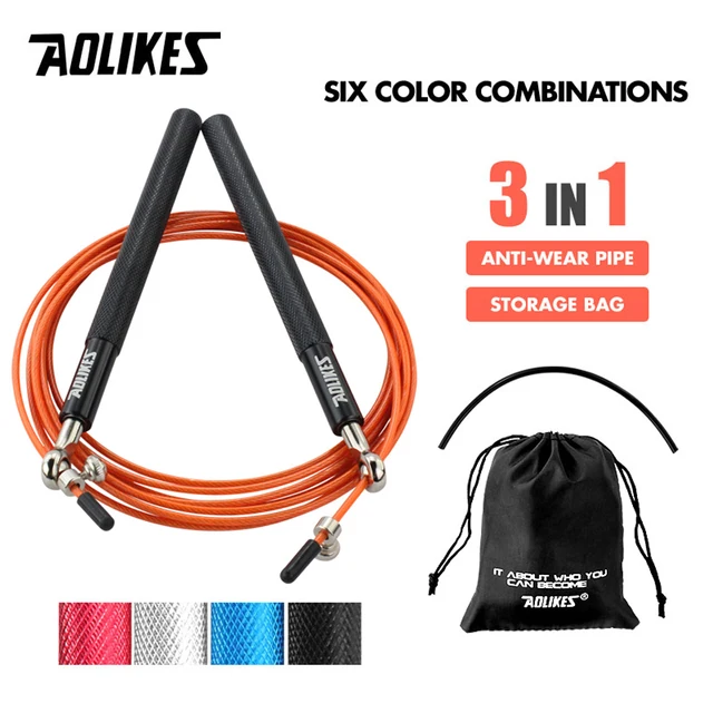 AOLIKES 1 szt. Crossfit Speed ​​skakanka profesjonalna skakanka do MMA boks Fitness pomijaj trening treningowy z torbą do przenoszenia